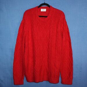 Cozy Cable Knit Crewneck Sweater XL